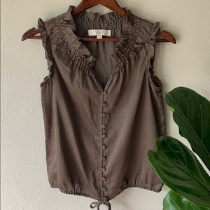 Ann Taylor Loft Sleeveless Button-down Blouse